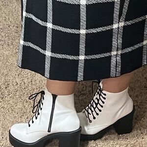 Ankle Zipper Heels Boots Size 10